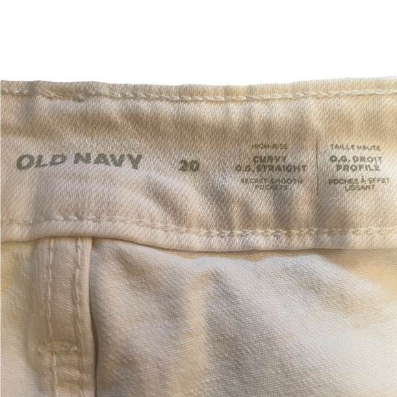 Old Navy High Rise Curvy O.G.Straight Ankle Jean- Size 20-Calla Lily Color - Picture 2 of 8
